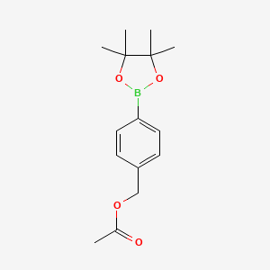 molecular formula C15H21BO4 B1335877 [4-(4,4,5,5-四甲基-1,3,2-二氧杂硼环-2-基)苯基]甲基乙酸酯 CAS No. 562098-08-2