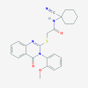 N-(1-Cyanocyclohexyl)-2-((3-(2-methoxyphenyl)-4-oxo-3,4-dihydroquinazolin-2-yl)thio)acetamide