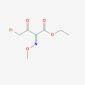 molecular formula C7H10BrNO4 B13358807 Ethyl 4-bromo-2-(methoxyimino)-3-oxobutanoate 