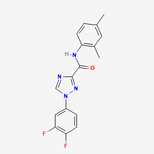 molecular formula C17H14F2N4O B13358890 1-(3,4-difluorophenyl)-N-(2,4-dimethylphenyl)-1H-1,2,4-triazole-3-carboxamide 