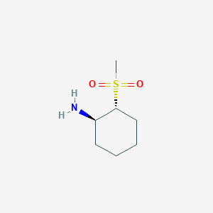 molecular formula C7H15NO2S B13358903 (1R,2R)-2-Methanesulfonylcyclohexan-1-amine 