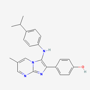 4-[3-(4-Isopropylanilino)-6-methylimidazo[1,2-a]pyrimidin-2-yl]phenol