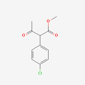 molecular formula C11H11ClO3 B13358919 Methyl 2-(4-chlorophenyl)-3-oxobutanoate 