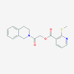 2-(3,4-Dihydroisoquinolin-2(1H)-yl)-2-oxoethyl 2-(methylthio)nicotinate