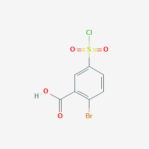 molecular formula C7H4BrClO4S B1335897 2-溴-5-(氯磺酰基)苯甲酸 CAS No. 3285-31-2