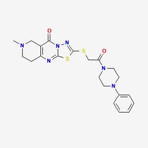 7-methyl-2-{[2-oxo-2-(4-phenyl-1-piperazinyl)ethyl]sulfanyl}-6,7,8,9-tetrahydro-5H-pyrido[4,3-d][1,3,4]thiadiazolo[3,2-a]pyrimidin-5-one