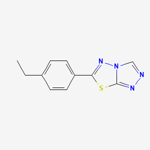 molecular formula C11H10N4S B13358988 6-(4-Ethylphenyl)[1,2,4]triazolo[3,4-b][1,3,4]thiadiazole 