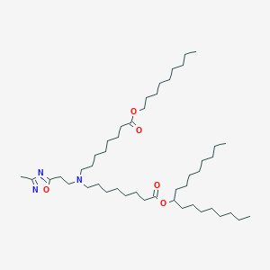 Heptadecan-9-yl 8-((2-(3-methyl-1,2,4-oxadiazol-5-yl)ethyl)(8-(nonyloxy)-8-oxooctyl)amino)octanoate