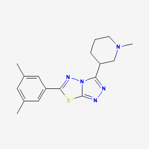 molecular formula C17H21N5S B13358999 6-(3,5-Dimethylphenyl)-3-(1-methyl-3-piperidinyl)[1,2,4]triazolo[3,4-b][1,3,4]thiadiazole 