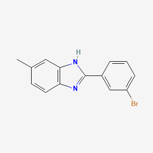 molecular formula C14H11BrN2 B13359008 2-(3-Bromophenyl)-5-methyl-1H-benzo[d]imidazole 