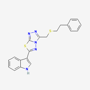 3-(3-{[(2-phenylethyl)sulfanyl]methyl}[1,2,4]triazolo[3,4-b][1,3,4]thiadiazol-6-yl)-1H-indole