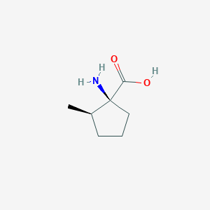 molecular formula C7H13NO2 B13359017 (1S,2R)-1-Amino-2-methylcyclopentanecarboxylic acid CAS No. 309757-06-0