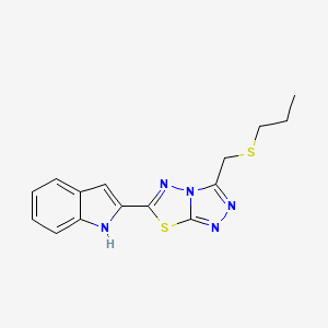 2-{3-[(propylsulfanyl)methyl][1,2,4]triazolo[3,4-b][1,3,4]thiadiazol-6-yl}-1H-indole