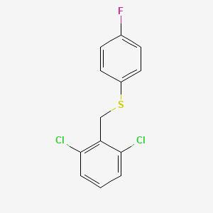 molecular formula C13H9Cl2FS B13359099 2,6-Dichlorobenzyl 4-fluorophenyl sulfide 