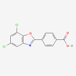 4-(5,7-Dichloro-1,3-benzoxazol-2-yl)benzoic acid