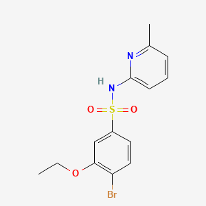 molecular formula C14H15BrN2O3S B13359156 4-bromo-3-ethoxy-N-(6-methyl-2-pyridinyl)benzenesulfonamide 