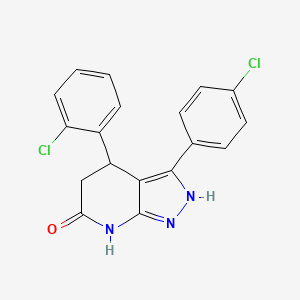 4-(2-chlorophenyl)-3-(4-chlorophenyl)-1,4,5,7-tetrahydro-6H-pyrazolo[3,4-b]pyridin-6-one