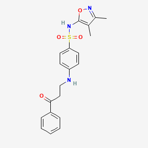 N-(3,4-dimethyl-5-isoxazolyl)-4-[(3-oxo-3-phenylpropyl)amino]benzenesulfonamide