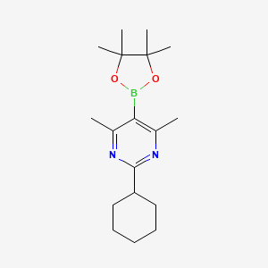 2-Cyclohexyl-4,6-dimethyl-5-(4,4,5,5-tetramethyl-1,3,2-dioxaborolan-2-yl)pyrimidine