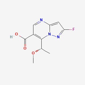 (S)-2-Fluoro-7-(1-methoxyethyl)pyrazolo[1,5-a]pyrimidine-6-carboxylic acid