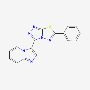 2-Methyl-3-(6-phenyl[1,2,4]triazolo[3,4-b][1,3,4]thiadiazol-3-yl)imidazo[1,2-a]pyridine