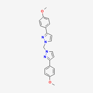 3-(4-methoxyphenyl)-1-{[3-(4-methoxyphenyl)-1H-pyrazol-1-yl]methyl}-1H-pyrazole