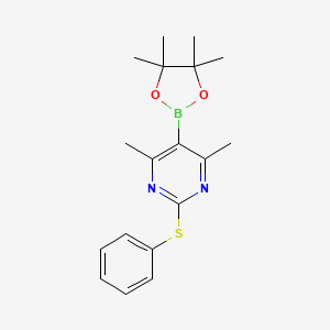 4,6-Dimethyl-2-(phenylthio)-5-(4,4,5,5-tetramethyl-1,3,2-dioxaborolan-2-yl)pyrimidine