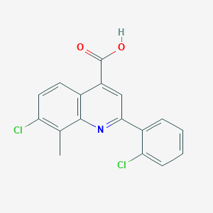 B1335924 7-Chloro-2-(2-chlorophenyl)-8-methylquinoline-4-carboxylic acid CAS No. 725221-35-2