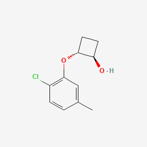 molecular formula C11H13ClO2 B13359244 (1R,2R)-2-(2-Chloro-5-methylphenoxy)cyclobutan-1-ol 