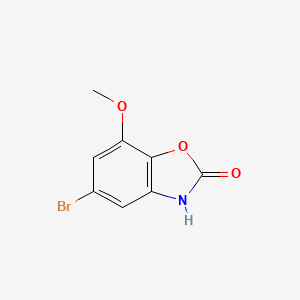 molecular formula C8H6BrNO3 B13359301 5-Bromo-7-methoxybenzo[d]oxazol-2(3H)-one 