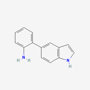 molecular formula C14H12N2 B13359318 2-(1H-indol-5-yl)aniline 