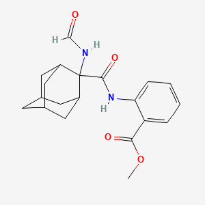 molecular formula C20H24N2O4 B13359322 Methyl 2-({[2-(formylamino)-2-adamantyl]carbonyl}amino)benzoate 