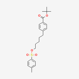 molecular formula C23H30O5S B13359330 tert-Butyl 4-(5-(tosyloxy)pentyl)benzoate 