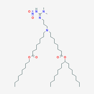 molecular formula C48H95N5O6 B13359347 Heptadecan-9-yl 8-((3-(((dimethylamino)(nitroamino)methylene)amino)propyl)(8-(nonyloxy)-8-oxooctyl)amino)octanoate 