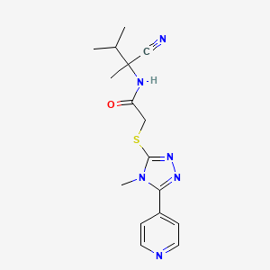 N-(1-cyano-1,2-dimethylpropyl)-2-{[4-methyl-5-(pyridin-4-yl)-4H-1,2,4-triazol-3-yl]sulfanyl}acetamide