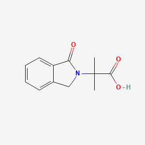 molecular formula C12H13NO3 B13359386 2-Methyl-2-(1-oxoisoindolin-2-yl)propanoic acid 