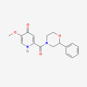 molecular formula C17H18N2O4 B13359402 (4-Hydroxy-5-methoxypyridin-2-yl)(2-phenylmorpholin-4-yl)methanone 