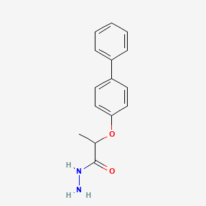 molecular formula C15H16N2O2 B1335941 2-(1,1'-Biphenyl-4-yloxy)propanohydrazide CAS No. 587852-93-5