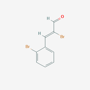 molecular formula C9H6Br2O B13359431 (Z)-2-Bromo-3-(2-bromophenyl)acrylaldehyde 