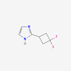 molecular formula C7H8F2N2 B13359443 2-(3,3-Difluorocyclobutyl)-1H-imidazole 