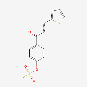 molecular formula C14H12O4S2 B1335945 [4-(3-Thiophen-2-ylprop-2-enoyl)phenyl] methanesulfonate 