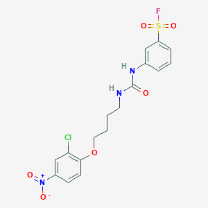 Benzenesulfonylfluoride, 3-[[[[4-(2-chloro-4-nitrophenoxy)butyl]amino]carbonyl]amino]-