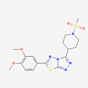 6-(3,4-Dimethoxyphenyl)-3-[1-(methylsulfonyl)-4-piperidinyl][1,2,4]triazolo[3,4-b][1,3,4]thiadiazole