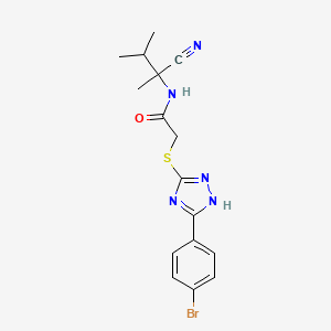 molecular formula C16H18BrN5OS B13359480 2-{[5-(4-bromophenyl)-4H-1,2,4-triazol-3-yl]sulfanyl}-N-(1-cyano-1,2-dimethylpropyl)acetamide 