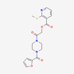 2-(4-(Furan-2-carbonyl)piperazin-1-yl)-2-oxoethyl 2-(methylthio)nicotinate