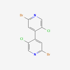 molecular formula C10H4Br2Cl2N2 B13359488 2,2'-Dibromo-5,5'-dichloro-4,4'-bipyridine 