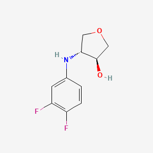 (3S,4R)-4-[(3,4-difluorophenyl)amino]oxolan-3-ol