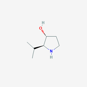 molecular formula C7H15NO B13359520 (2S,3R)-2-Isopropylpyrrolidin-3-ol 