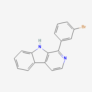 molecular formula C17H11BrN2 B13359524 1-(3-Bromophenyl)-9H-pyrido[3,4-b]indole 