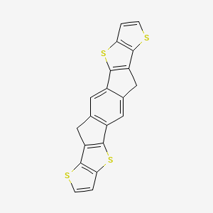 molecular formula C20H10S4 B13359528 5,9,17,21-tetrathiaheptacyclo[13.9.0.03,13.04,11.06,10.016,23.018,22]tetracosa-1,3(13),4(11),6(10),7,14,16(23),18(22),19-nonaene 